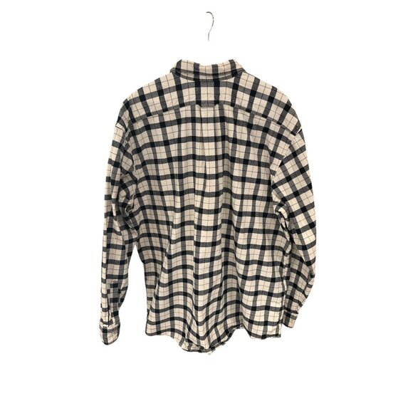 Filson Flannel Shirt XXXL Men’s Cream Black Plaid Button Front Long Sleeve 100% - Picture 2 of 8